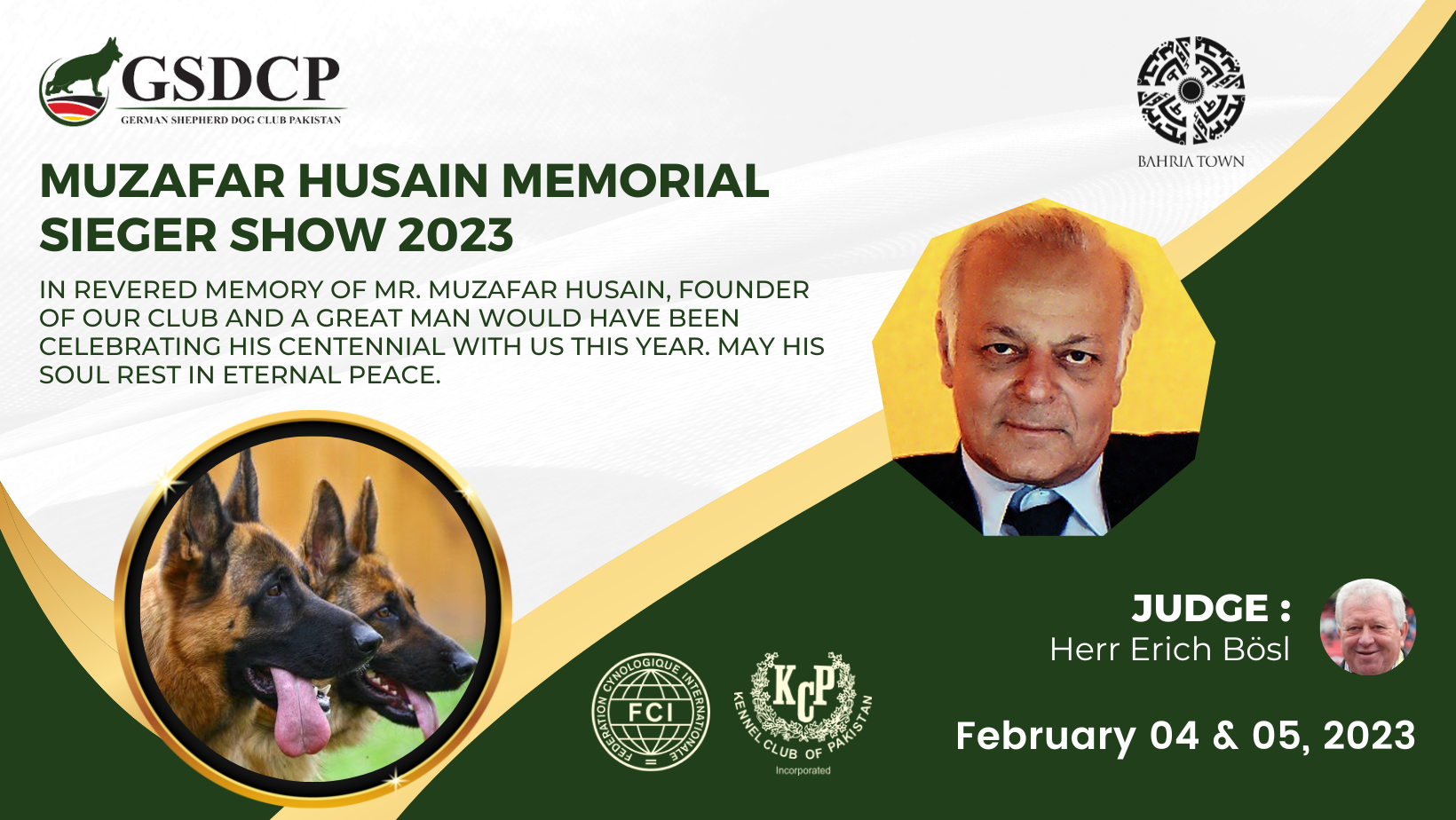 Muzafar Husain Memorial Sieger Show - 2023